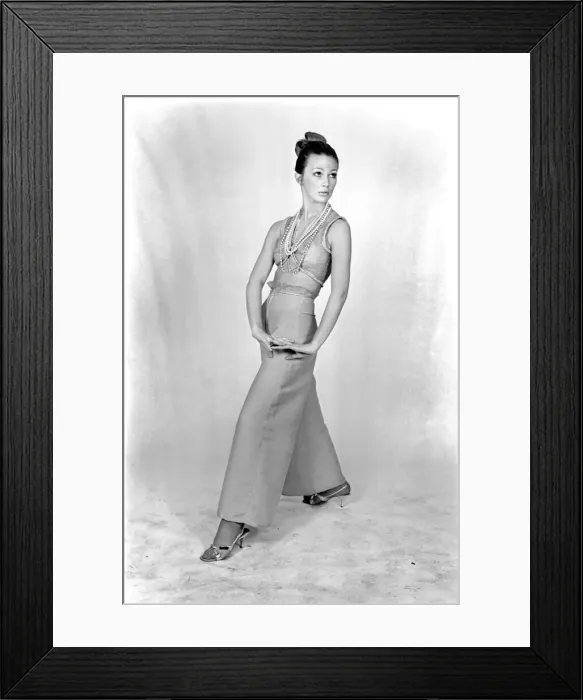Framed Print : Corolyn Smith in see through dress. December 1969 Z11769-002