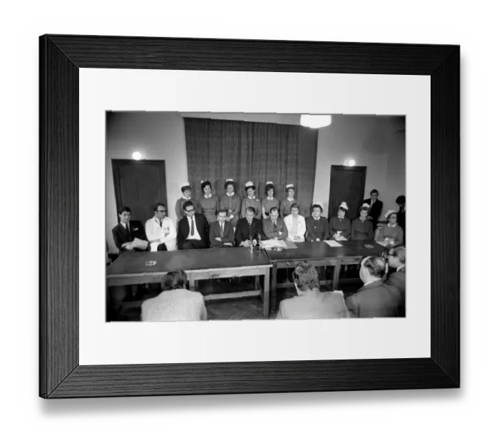Framed Print : Medical: Childbirth: Quins were born to Mrs. Irene Hanson (33) of Rayleigh, Essex