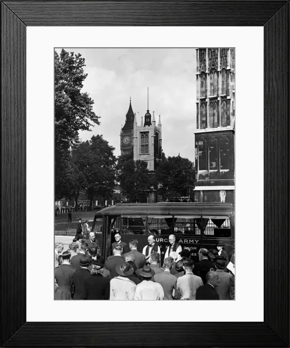 Framed Print : Scene at Westminster Abbey when the Bishop of London dedicated the Mobile Church Framed Print : Scene at Westminster Abbey when the Bishop of London dedicated the Mobile Church