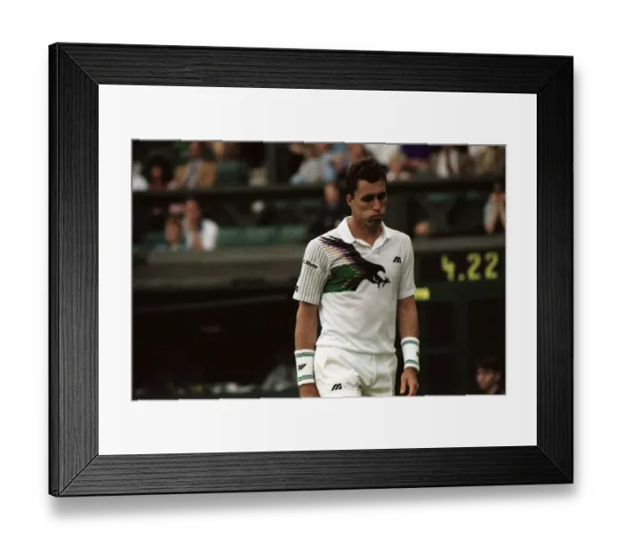 Framed Print : Wimbledon Tennis Championships. Ivan Lendl in action. June 1991 91-4117-138