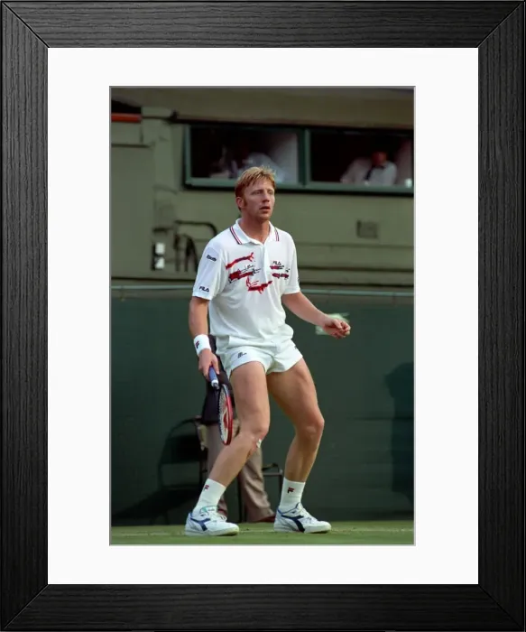 Framed Print : Wimbledon Tennis Championships. Boris Becker. June 1991 91-4117-259 Framed Print : Wimbledon Tennis Championships. Boris Becker. June 1991 91-4117-259