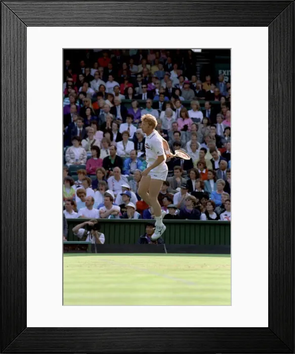 Framed Print : Wimbledon Tennis Championships. Boris Becker in action. June 1991 91-4117-253