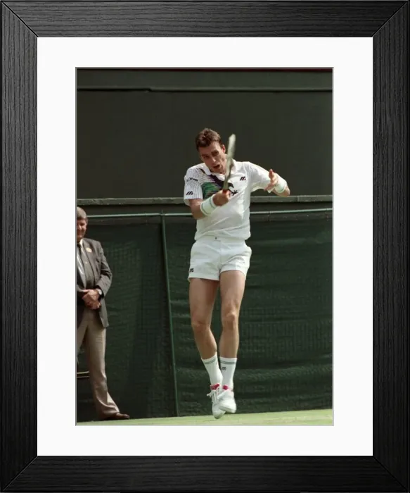Framed Print : Wimbledon Tennis Championships. Ivan Lendl in action. June 1991 91-4117-141