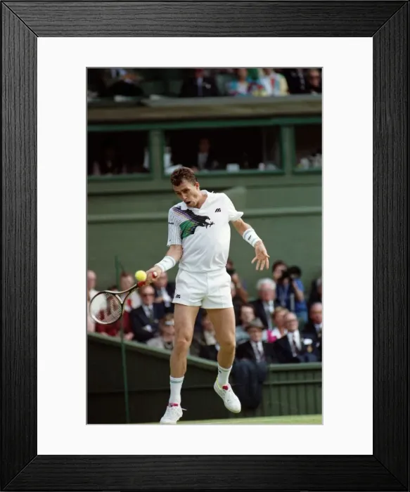 Framed Print : Wimbledon Tennis Championships. Ivan Lendl v. Kelly Evernden. June 1991 91-4117-205 Framed Print : Wimbledon Tennis Championships. Ivan Lendl v. Kelly Evernden. June 1991 91-4117-205