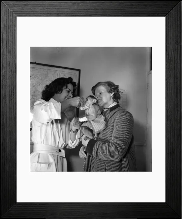 Framed Print : Judy the Monkey beinbg treated at the PDSA Clinic, Watford Framed Print : Judy the Monkey beinbg treated at the PDSA Clinic, Watford