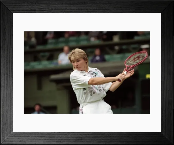 Framed Print : Wimbledon Tennis Championships. Jana Novotna in action. June 1991 91-4117-008 Framed Print : Wimbledon Tennis Championships. Jana Novotna in action. June 1991 91-4117-008