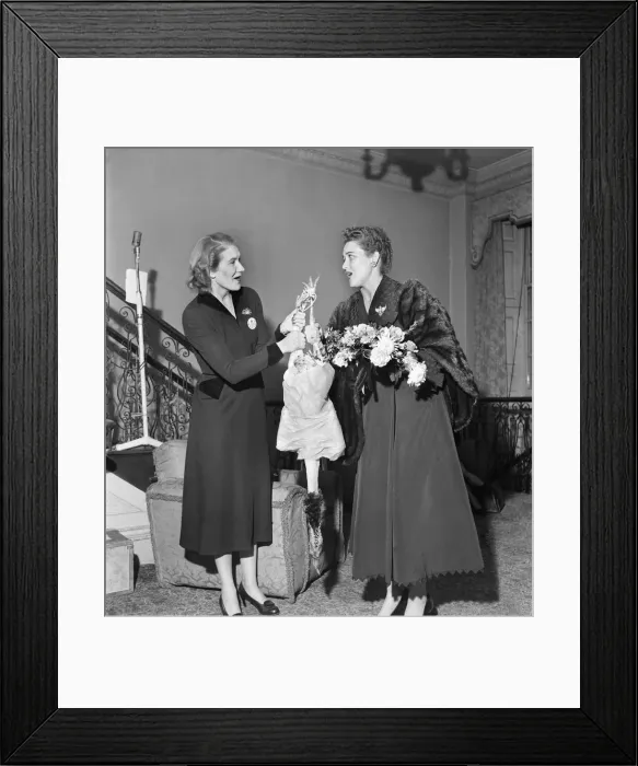 Framed Print : Family Welfare Association Fair. Lady Mancroft and Julie Wilson Framed Print : Family Welfare Association Fair. Lady Mancroft and Julie Wilson