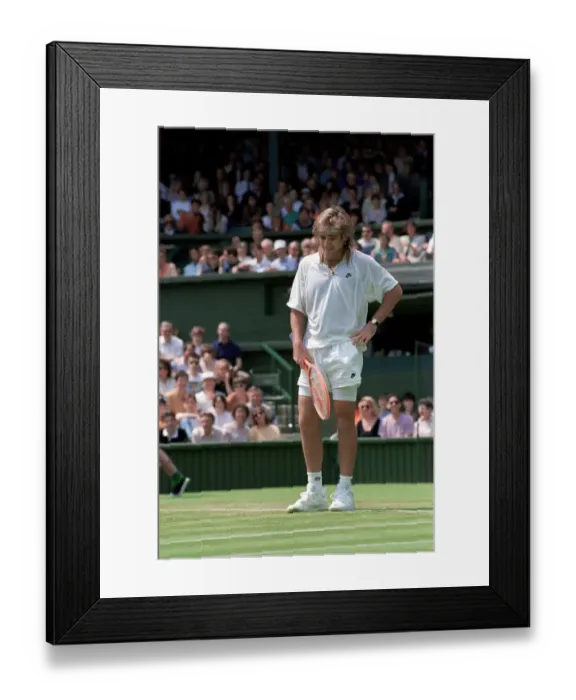 Framed Print : Wimbledon Tennis Championships. Andre Agassi in action. June 1991 91-4117-051 Framed Print : Wimbledon Tennis Championships. Andre Agassi in action. June 1991 91-4117-051