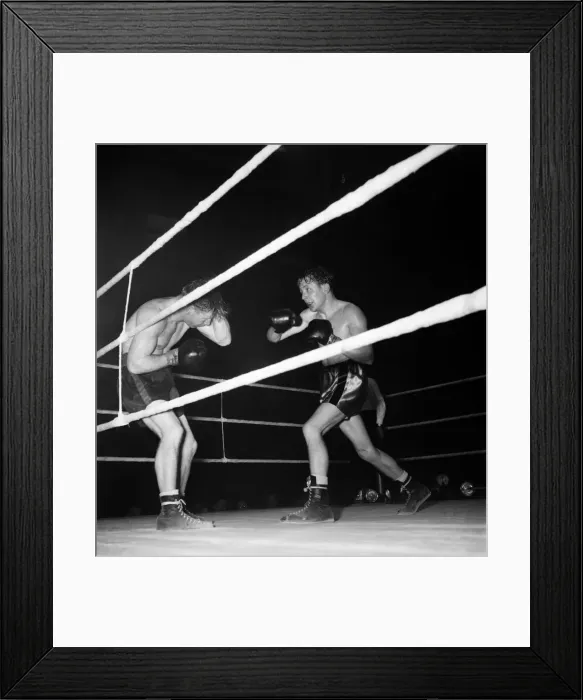 Framed Print : Boxing. Geo Stewart v Sammy McCarthy. October 1952 C4792-003 Framed Print : Boxing. Geo Stewart v Sammy McCarthy. October 1952 C4792-003