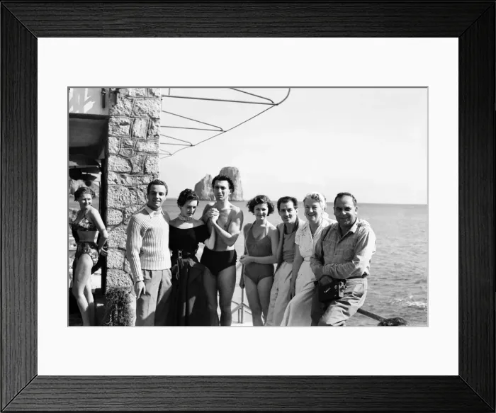 Framed Print : American actress and singer Gracie Fields with her husband and friends Anton Dolin Framed Print : American actress and singer Gracie Fields with her husband and friends Anton Dolin