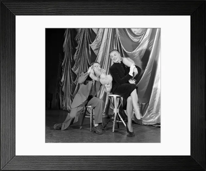 Framed Print : Comedian Charlie Chester and Hy Hazell performing as Jack and Jill Framed Print : Comedian Charlie Chester and Hy Hazell performing as Jack and Jill