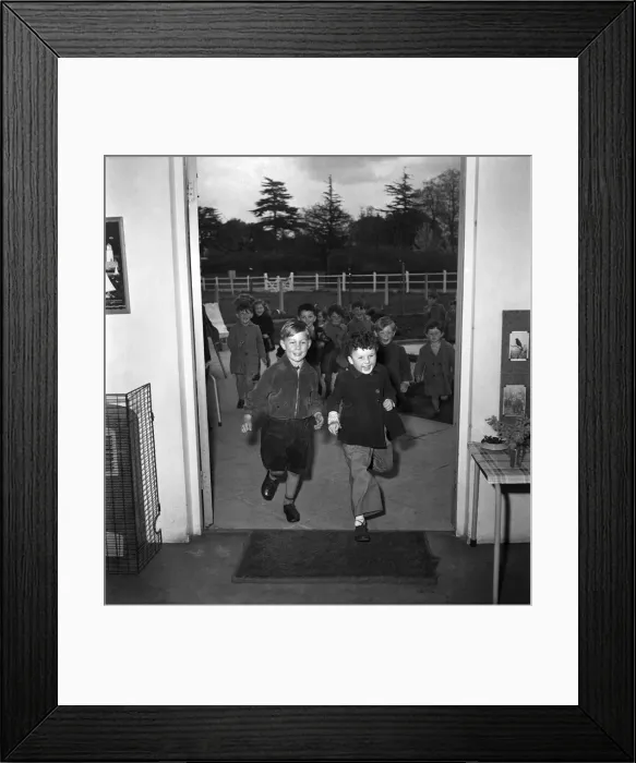 Framed Print : Children participating in class at Cookham Nursery School. October 1952 C4852 Framed Print : Children participating in class at Cookham Nursery School. October 1952 C4852