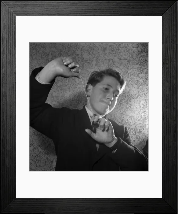 Framed Print : Boy playing conkers. October 1952 C4878 Framed Print : Boy playing conkers. October 1952 C4878