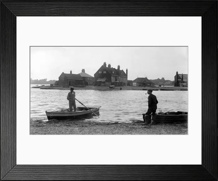 Framed Print : General view showing the ferry at Mudeford Haven in Dorset, August 1928 Alf 170 Framed Print : General view showing the ferry at Mudeford Haven in Dorset, August 1928 Alf 170