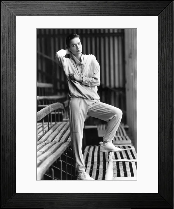 Framed Print : A model sporting the latest in sports fashion Framed Print : A model sporting the latest in sports fashion