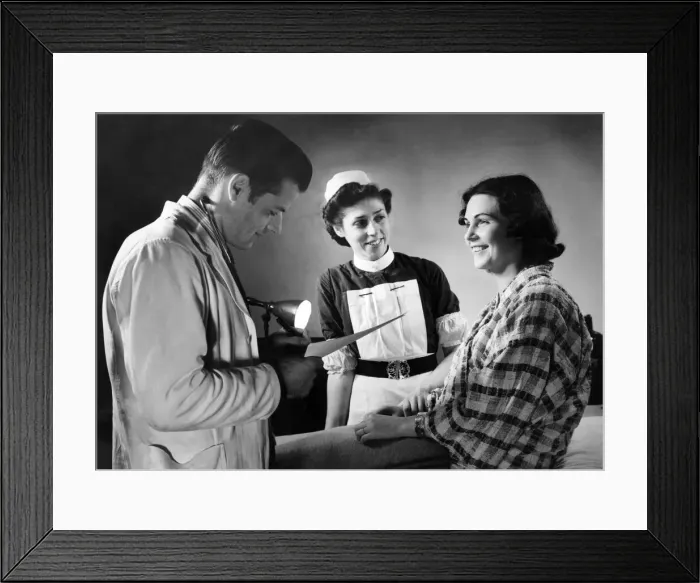 Framed Print : University College Hospital, Admittance Room, Miss Neilson, Mr. Shepherd, Sister Williams Framed Print : University College Hospital, Admittance Room, Miss Neilson, Mr. Shepherd, Sister Williams
