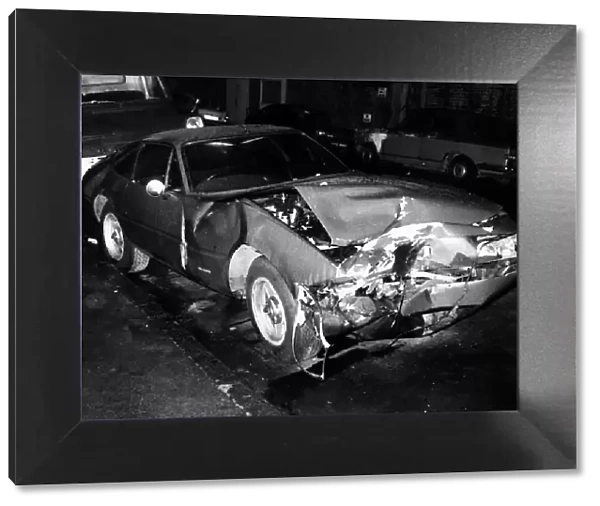 Marc Bolan Ferrari crashed by wife June Feld 1973