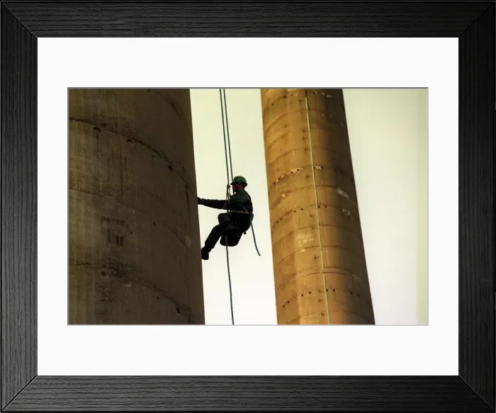 Framed Print : Steeplejack John McBride December 1997 Framed Print : Steeplejack John McBride December 1997
