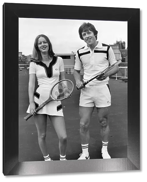 Anyone for Tennis - Imogen and partner Alan model the latest Fred Perry tennis clothing