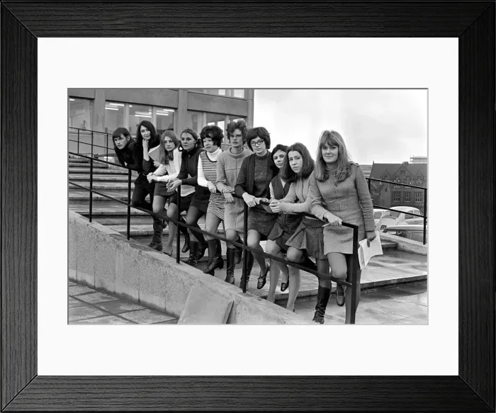 Framed Print : Students from the department of social studies, at Leeds College of Technology