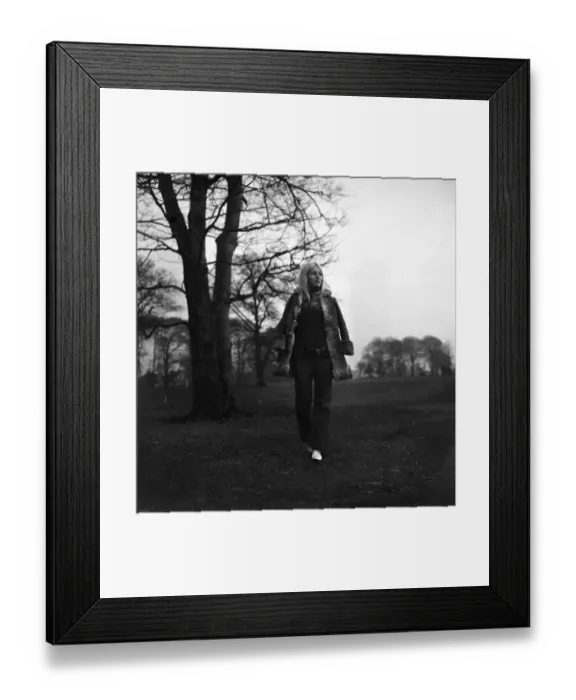 Framed Print : Eva Haralsteed, ex girl friend of soccer star George Best is looking for work Framed Print : Eva Haralsteed, ex girl friend of soccer star George Best is looking for work