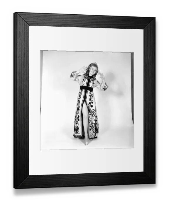 Framed Print : Tele-Bird 23 yr old Maggie Vickers, auburn-haired beauty from Chesterfield