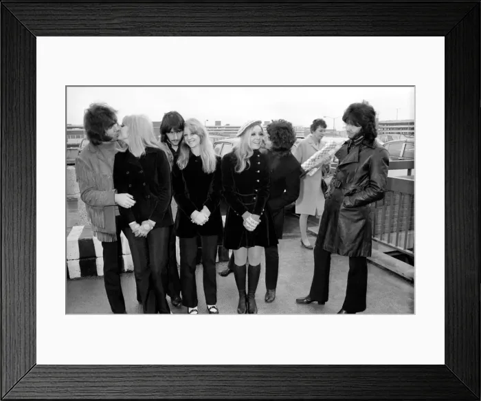 Framed Print : Entertainment: Music Pop Groups: Tremeloes pop group leaving London airport for Dublin Framed Print : Entertainment: Music Pop Groups: Tremeloes pop group leaving London airport for Dublin