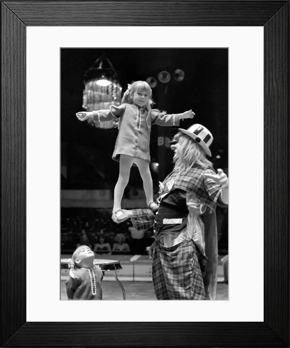 Framed Print : Its great being circus kids for Carol aged 4 and Grace aged 2 daughters of clown Carlos Framed Print : Its great being circus kids for Carol aged 4 and Grace aged 2 daughters of clown Carlos