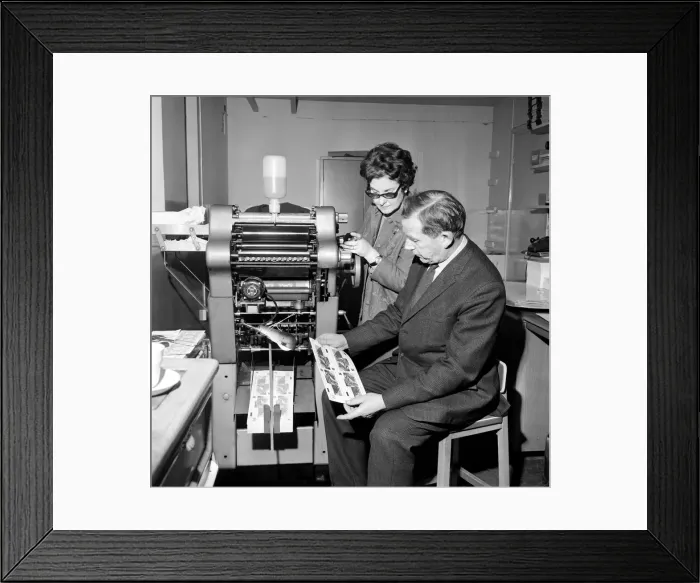 Framed Print : Finance: Money. The private mint of Richard Williams was turning out thousands of ten Framed Print : Finance: Money. The private mint of Richard Williams was turning out thousands of ten