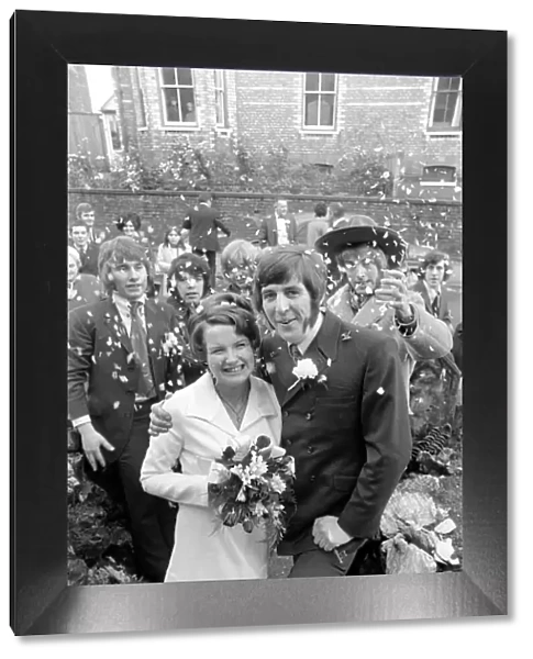 Disc Jockey, Terry Keelan and his bride, Rosalyn Farrington