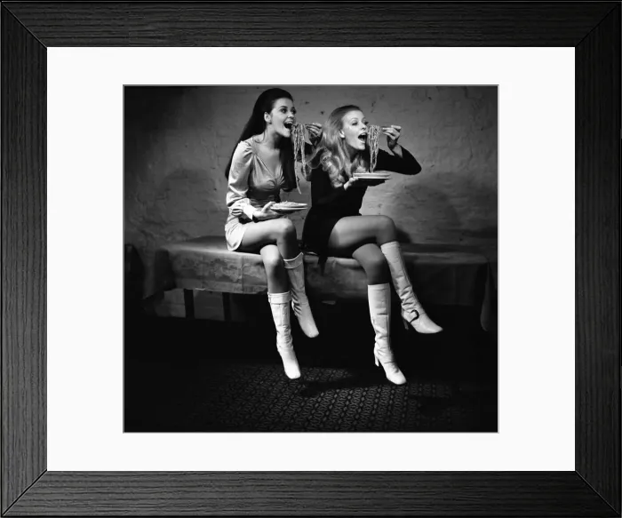 Framed Print : The title of fastest spaghetti eater in the north