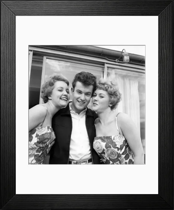 Framed Print : Singer Julian had two admirers in the Tyne-Tees Television studios during rehearsals for