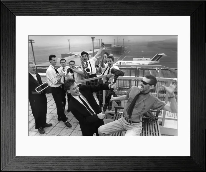 Framed Print : Buskers Graeme Kennedy, left, and Human Anvil Paul Ward Framed Print : Buskers Graeme Kennedy, left, and Human Anvil Paul Ward