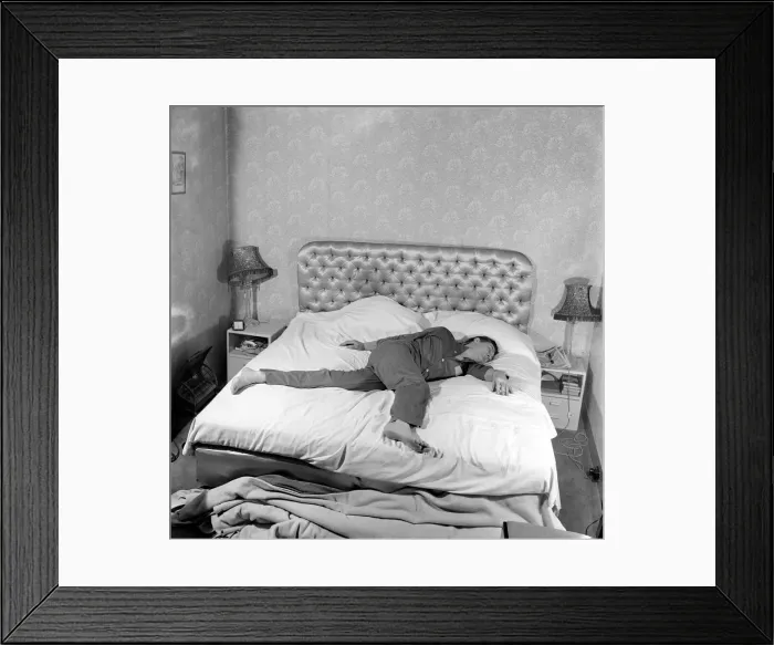 Framed Print : Film actor Patrick Holt sleeping. December 1953 D7609