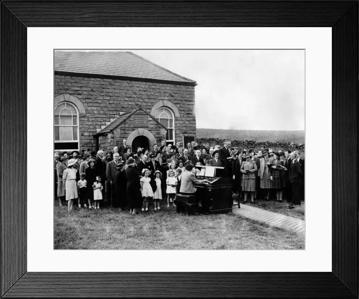 Framed Print : A religious revival in the Yorkshire Dales has turned many of the village greens into
