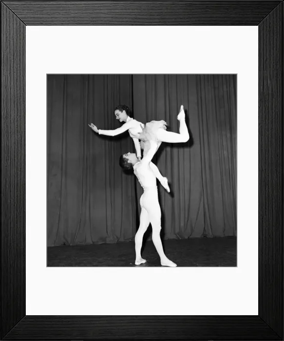 Framed Print : Entertainment Dance Ballet. Maryon Lane and Pirmin Treen rehearsing Framed Print : Entertainment Dance Ballet. Maryon Lane and Pirmin Treen rehearsing