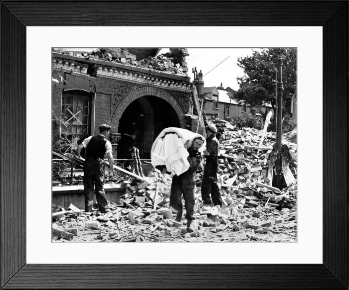 Framed Print : Corporal I. C. Davis came home on leave last night to his London home Framed Print : Corporal I. C. Davis came home on leave last night to his London home