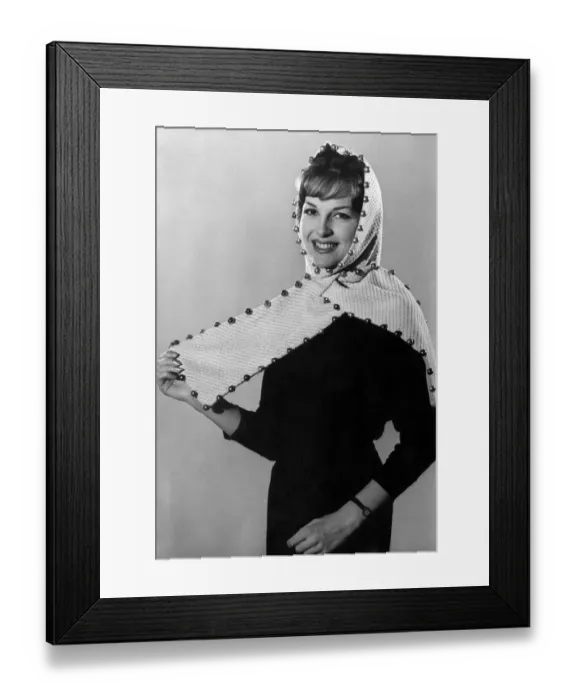 Framed Print : Woman wearing headscarf February 1960 P009004