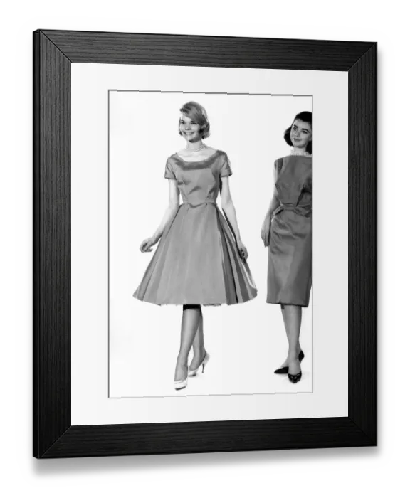 Framed Print : Woman wearing flared dress November 1962 P008868 Framed Print : Woman wearing flared dress November 1962 P008868