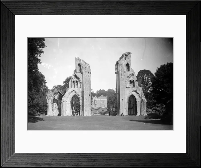 Framed Print : The ruins of Glastonbury Abbey in Somerset 1923 Alf 58