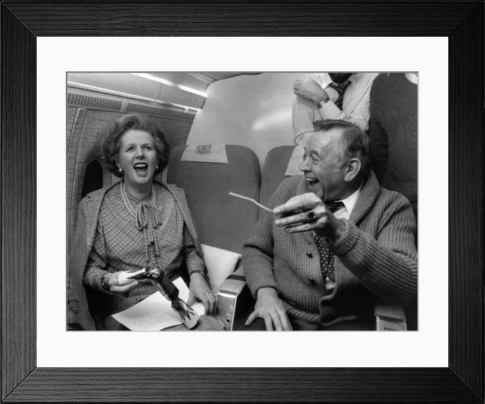 Framed Print : Prime Minister Margaret Thatcher with Mr Charles Price, the US Ambassador to Britain Framed Print : Prime Minister Margaret Thatcher with Mr Charles Price, the US Ambassador to Britain