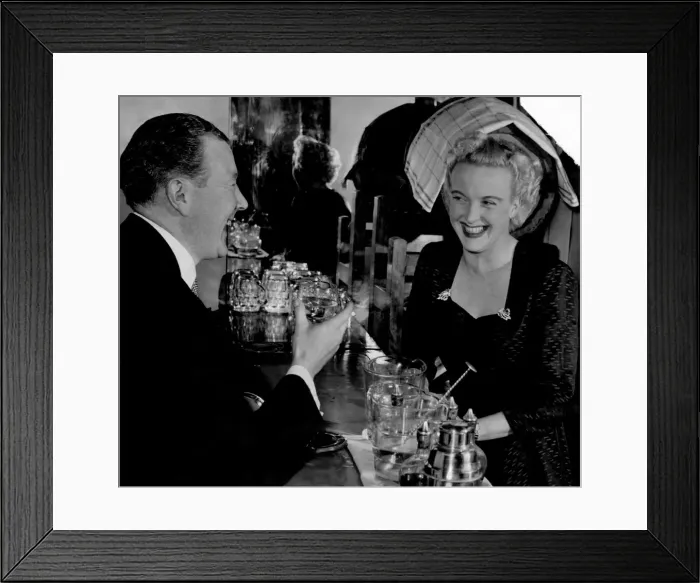 Framed Print : Drink Pubs. Barmaids. Freda - barmaid in Soho public house owned by Roy Marsh Framed Print : Drink Pubs. Barmaids. Freda - barmaid in Soho public house owned by Roy Marsh