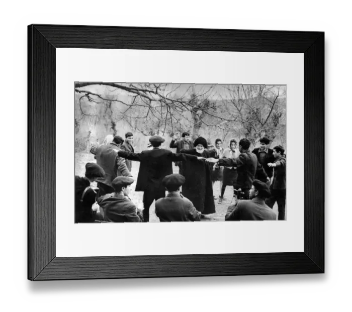 Framed Print : Jubilant villagers dance around 152-year-old Shrin-baba Gasanov after his election Framed Print : Jubilant villagers dance around 152-year-old Shrin-baba Gasanov after his election