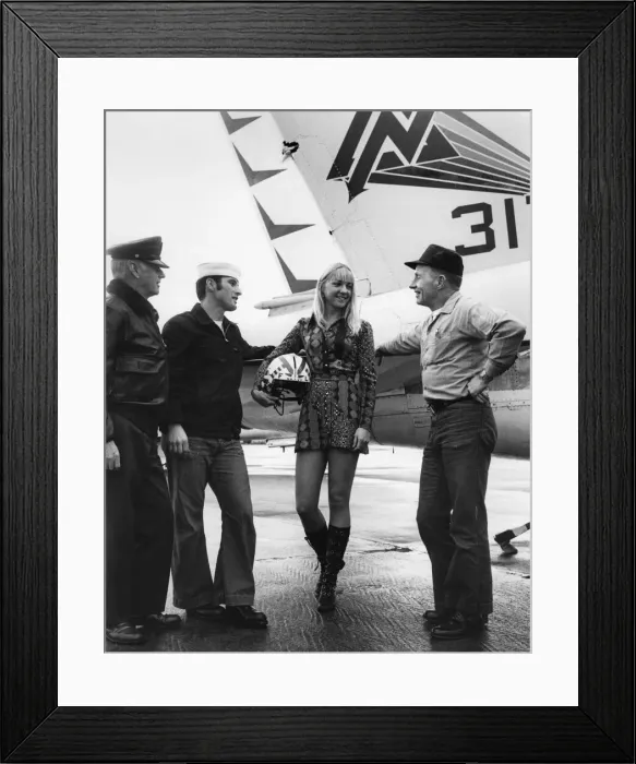 Framed Print : Navy lads at Alameda, California meet their shapely new colleague, Joelle GrDrag Framed Print : Navy lads at Alameda, California meet their shapely new colleague, Joelle GrDrag
