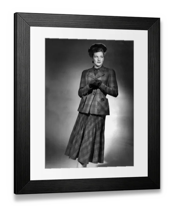 Framed Print : Fashion 1940 s: The two-piece suit by Brenner Sports'is unsurpassed Framed Print : Fashion 1940 s: The two-piece suit by Brenner Sports'is unsurpassed