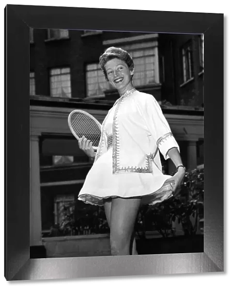 Fashion 1950 s: Tennis star Angela Buxton, who will play in the women