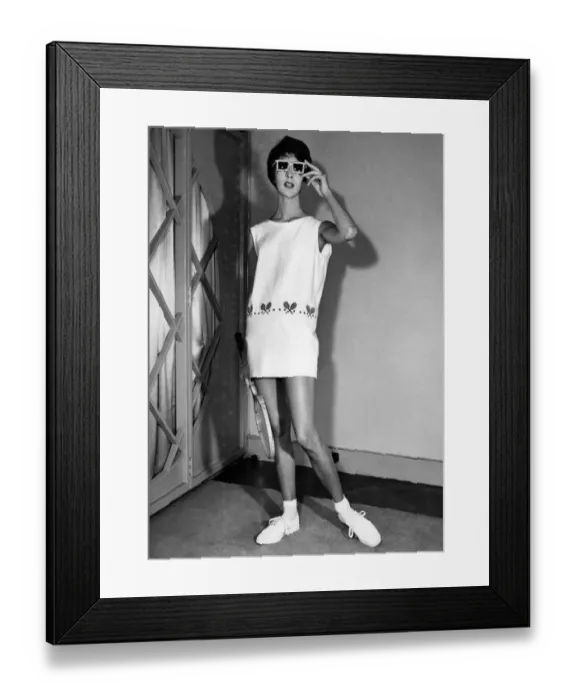 Framed Print : Fashion. Its the Cocoon look and according to Teddy Tinling this is how Framed Print : Fashion. Its the Cocoon look and according to Teddy Tinling this is how