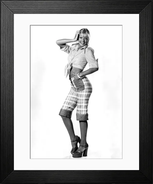 Framed Print : A cool outfit for hot days. Abbreviated shirt in orange Framed Print : A cool outfit for hot days. Abbreviated shirt in orange