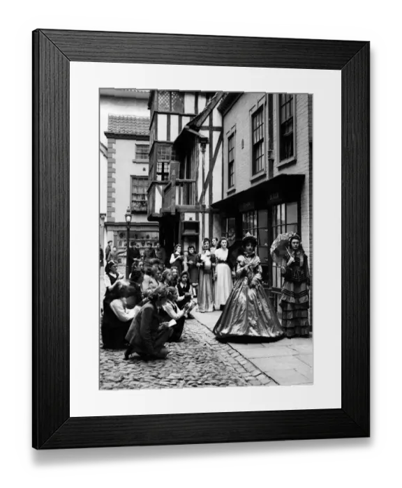 Framed Print : Schoolgirls have very nearly the real things for their models at this art class in Framed Print : Schoolgirls have very nearly the real things for their models at this art class in