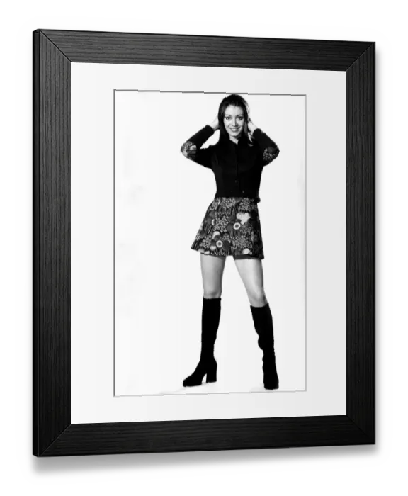 Framed Print : Trim, cheeky brushed rayon quilted skating skirt in brown